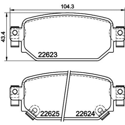 רפידות בלם אחורי HELLA למזדה 3 / מזדה CX-3 2013-2026