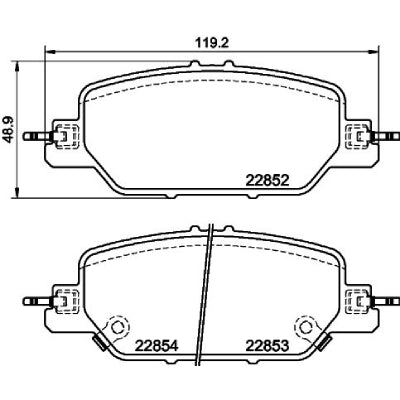רפידות בלם אחורי HELLA להונדה CR-Z / הונדה CRV 2017-2026