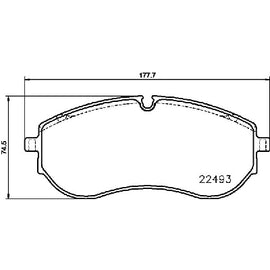 רפידות בלם קדמי HELLA לפולקסווגן CRAFTER-30-35-BUS / מאן TGE 2017-2026
