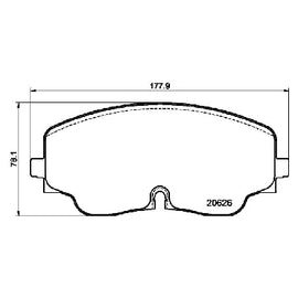 רפידות בלם קדמי HELLA לפולקסווגן GOLF / פולקסווגן ARTEON 2019-2026 ועוד 3 דגמים