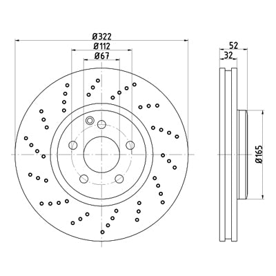 צלחות בלם HELLA למרצדס CLS 2011-2026