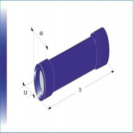 סופית צינור כחול 2.6 מ״מ (100X)
