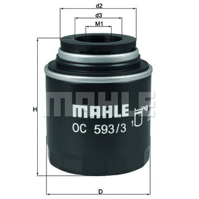 מסנן שמן MAHLE לסקודה OCTAVIA / סקודה RAPID 2006-2026