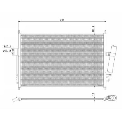 מעבה מזגן NRF לISUZU D-MAX 2021-2022