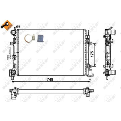 מצנן NRF לסקודה RAPID / סקודה FABIA 2008-2026
