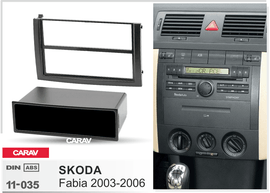 פנל התקנה 2 DIN לסקודה FABIA 2003–2006