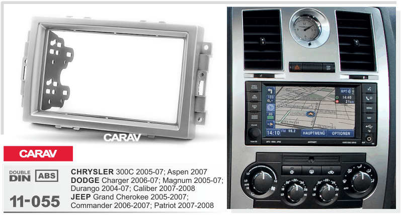 פנל התקנה 2 DIN לקרייזלר 300C 2005–2007