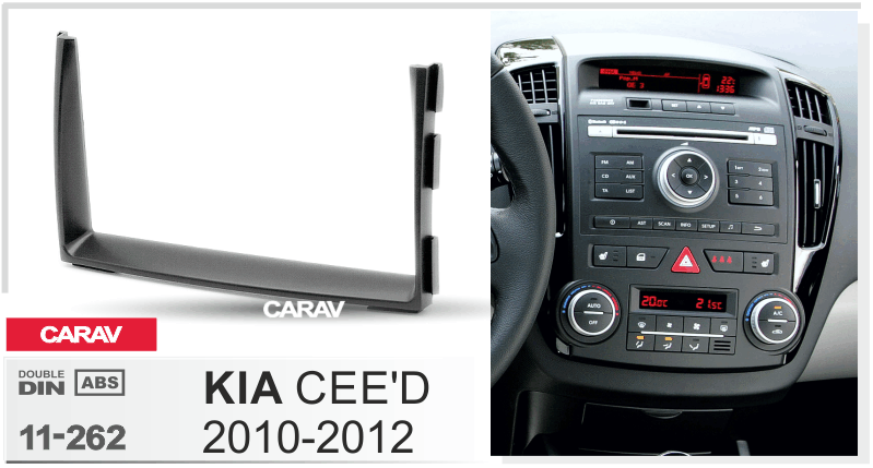 פנל התקנה 2 DIN לקיה CEED 2012+
