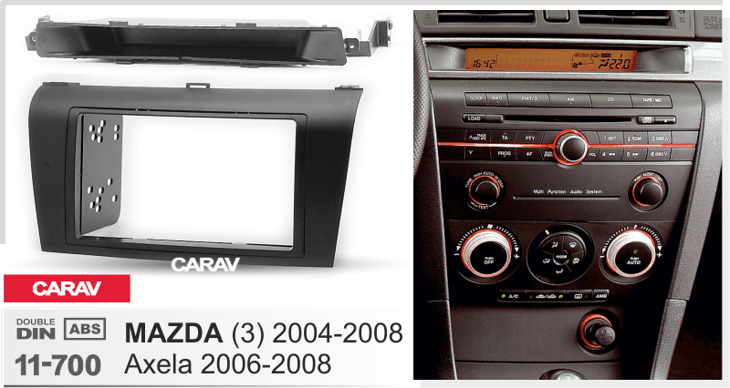 פנל התקנה 1 DIN למזדה 3 2004–2008