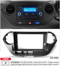Load image into Gallery viewer, פנל התקנה 9" ליונדאי I10 2013–2016