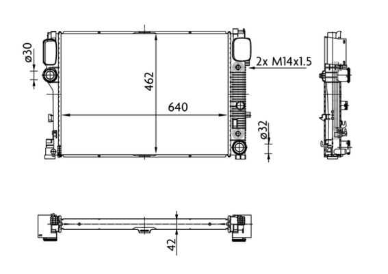 רדיאטור MB C216/W221 CLASS-S 14-06    ST CR 38 000S