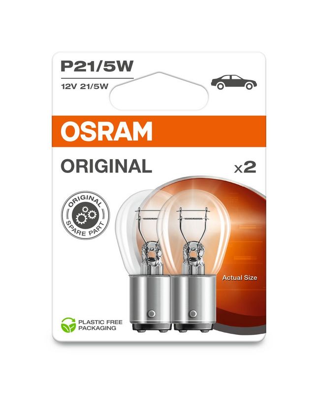 זוג נורות 2 מגעים 21/5W 12V בליסטר תליה 7528-2BL