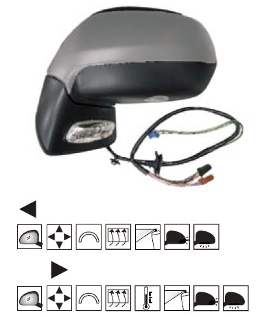 מראה צד שמאלי לסיטרואן C4 2007-2014