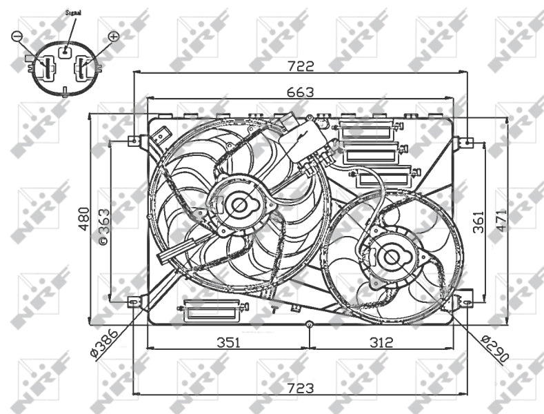 מאוורר NRF ללנדרובר FREELANDER 2006-2014