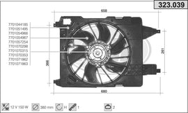 מאוורר לרנו MEGANE / רנו CLIO 2004-2023