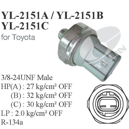 רכיב מזגן לטויוטה COROLLA 1990-2026
