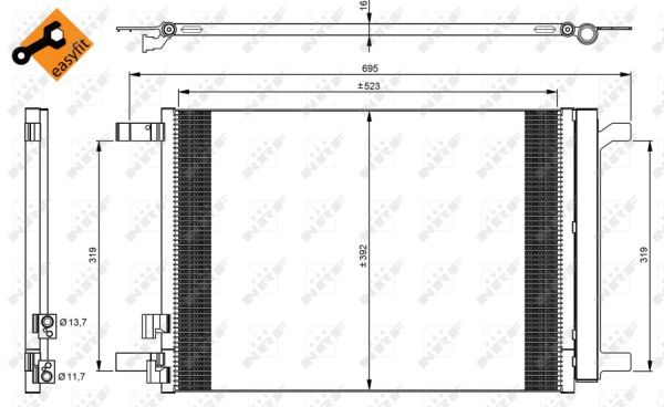 מעבה מזגן לסקודה OCTAVIA / סקודה KODIAQ 2012-2026