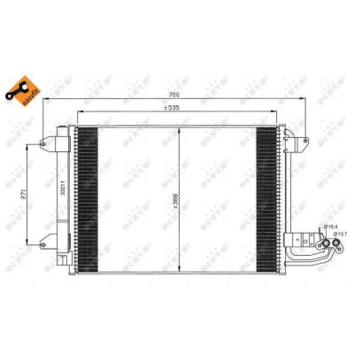 מעבה מזגן NRF לסקודה OCTAVIA / סקודה YETI 2000-2026