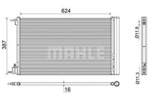Load image into Gallery viewer, מעבה מזגן MAHLE לשברולט MALIBU / אופל INSIGNIA-A 2001-2015