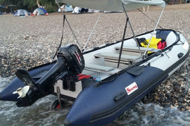 SEAPRO סירה גומי מקצועית רצפת אלומיניום קשיחה אורך 4.7 מטר תקן CE