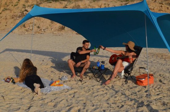 ציליית חוף %100 בד לייקרה מידה: 3.X3מטר NGL מסנן קרינה 50 UPF