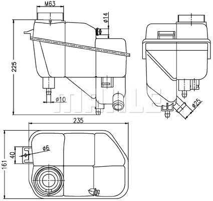 מיכל עיבוי MB W211 09-02 W219 11-05   ST CRT 202 000S