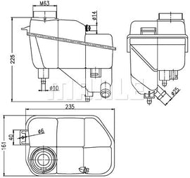מיכל עיבוי MB W211 09-02 W219 11-05   ST CRT 202 000S