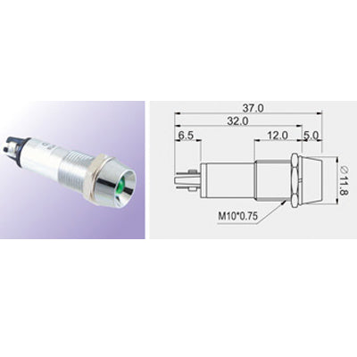 נורת ביקורת יר לד הברגה 24V