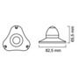 Load image into Gallery viewer, אור ניווט לד אדום סביב 360° גוף שחור סוג V W לכלי שייט עד 50 מ' 12/24 דגם 11.061.02 תוצרת Osculati