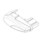 חלק חילוף THULE — פקק שמאל לקצה מוט גגון Wing bar