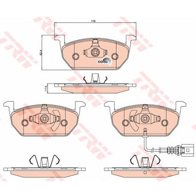 צלחות בלם TRW לסקודה OCTAVIA / פולקסווגן GOLF 2012-2026