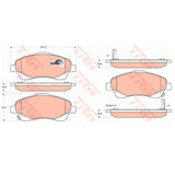רפידות בלם קדמי TRW לטויוטה COROLLA / טויוטה AVENSIS 2003-2023