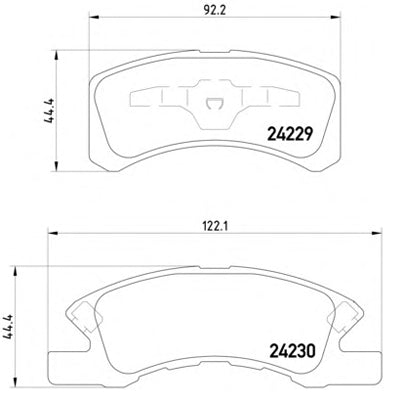 רפידות בלם קדמי TRW למיצובישי SPACE 2014-2022