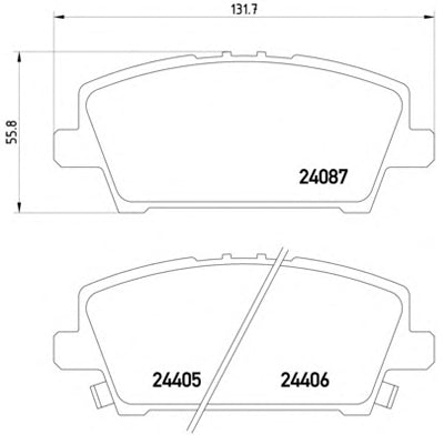 רפידות בלם קדמי TRW להונדה CIVIC 2006-2022