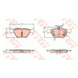 רפידות בלם אחורי TRW לסובארו XV / סובארו IMPREZA 2014-2026 ועוד 3 דגמים