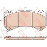 רפידות בלם קדמי ימני TRW לקרייזלר GRAND-VOYAGER / ג'יפ GRAND-CHEROKEE 2010-2023