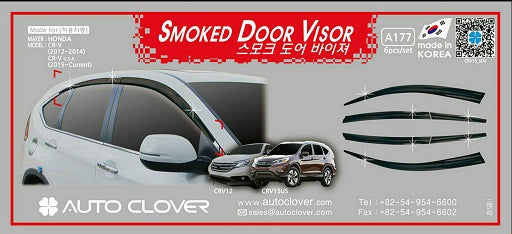 מגן רוח לרכב הונדה CRV שנת 2018-2012 מגן רוח תוצרת AUTOCLOVER קוריאה - סט 6 חלקים הדבקה חיצונית
