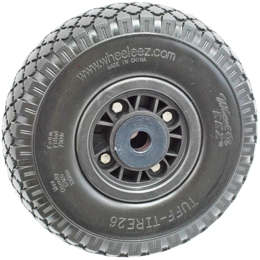 גלגל בלון מוקצף 26 ס״מ Tuff-Tire כולל סט תותבים לצירים 13/16/20/25 מ״מ כושר העמסה 68 ק״ג דגם WZ1-26TT-PB תוצרת Wheeleez