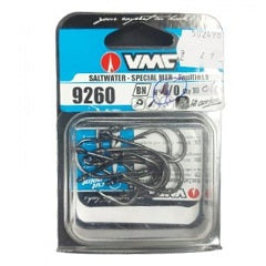 קרס לדייג על חי של חברת VMC בא ב-10 יחידות לחבילה מידה 1/0 
