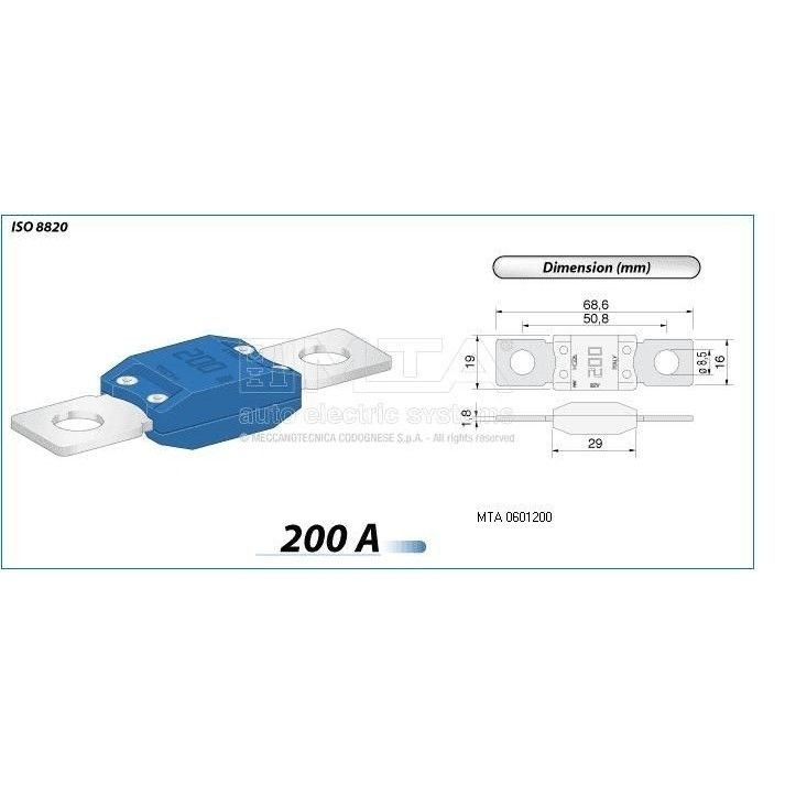 נתיך עומס MEGA 200A ZEEMAN - יחידה בודדת
