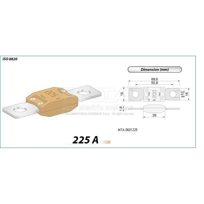 נתיך עומס MEGA 225A ZEEMAN - יחידה בודדת